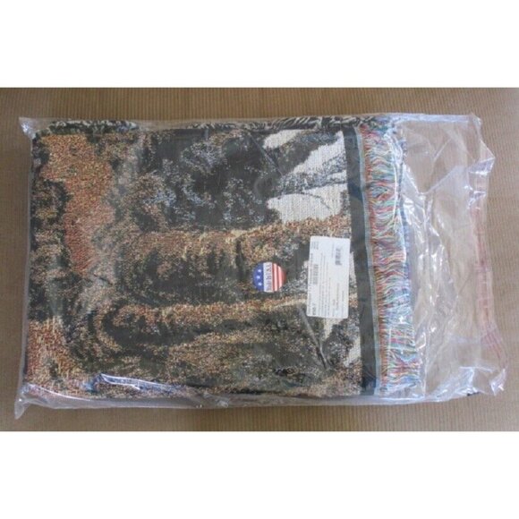 New Cat Cotton Afghan Throw Blanket Charles Wysocki Too Pooped Wall Decor Art - Picture 3 of 3